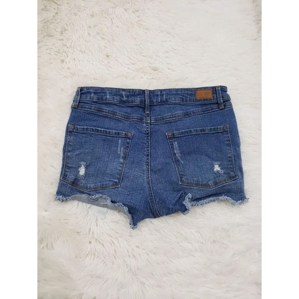 RSQ Blue Distressed Denim Shorts